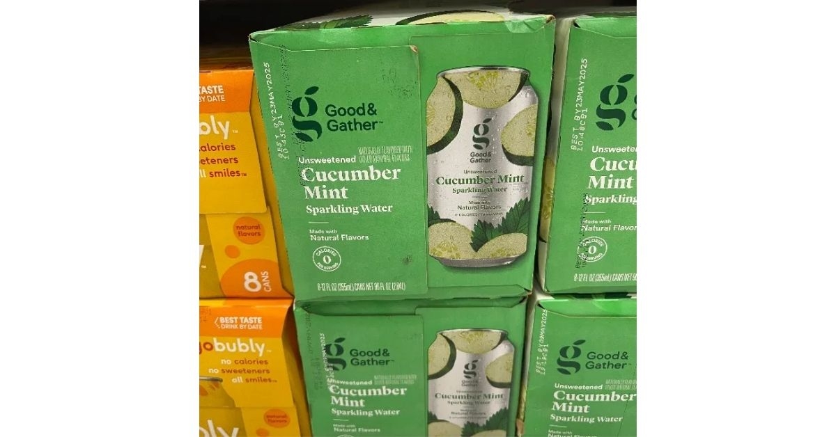 Good and Gather Unsweetened Cucumber Mint Sparkling Water 