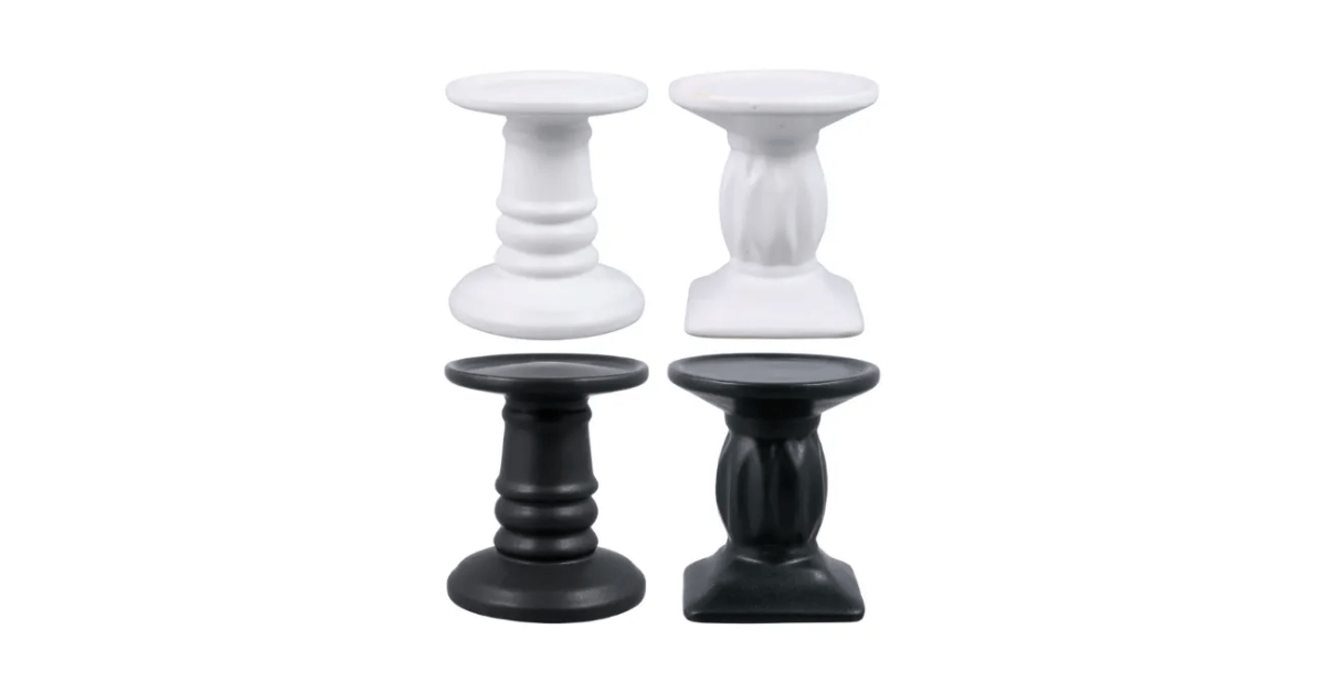Stoneware Pillar Candle Pedestals