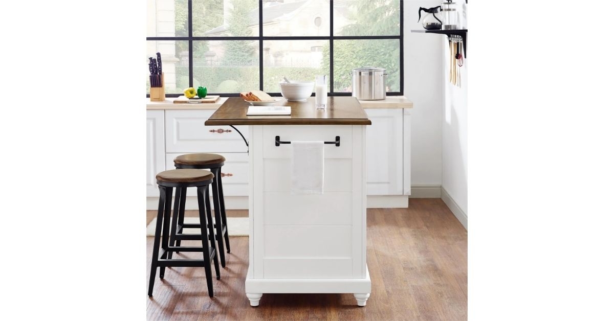 kitchen island with stools