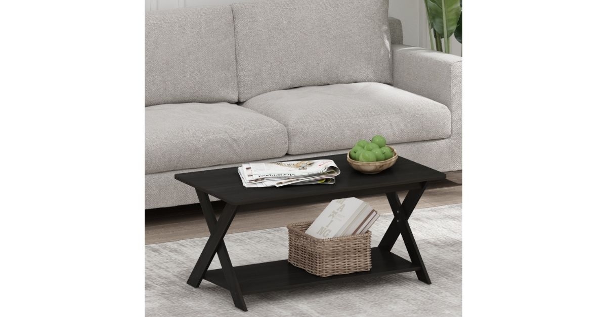 criss crossed coffee table