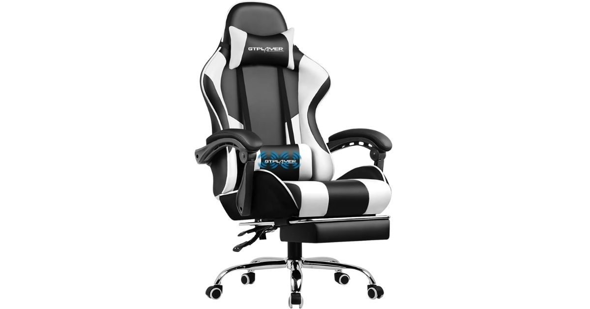 gaming chair with footrest