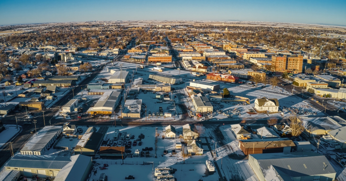 Aerial View of Downtown Scottsbluff