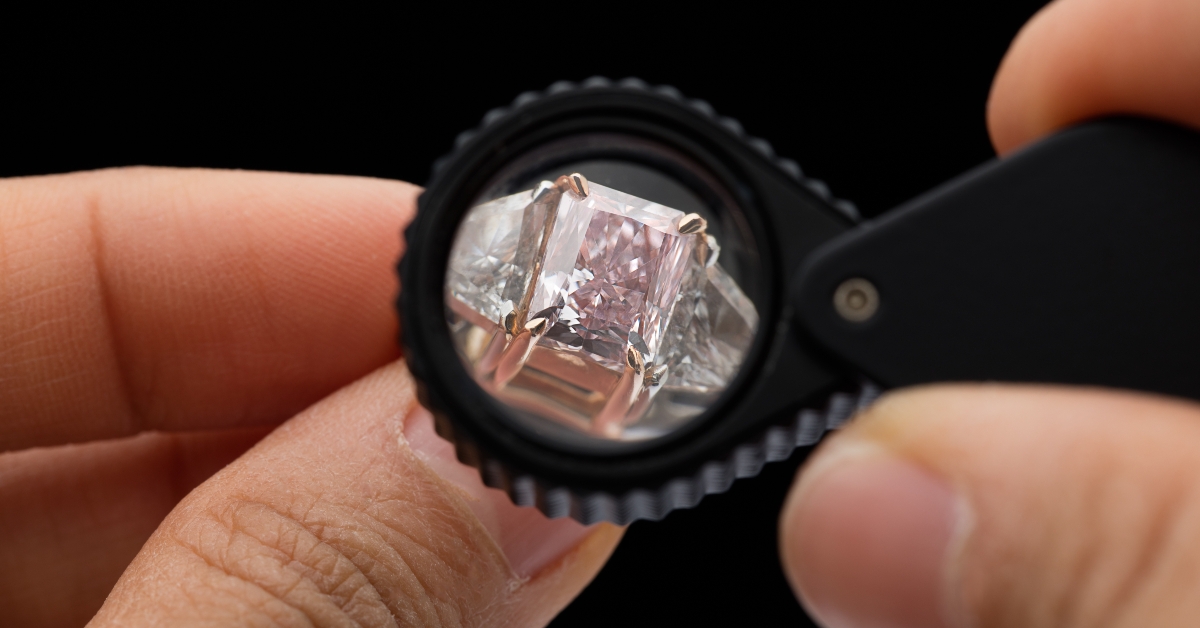 brilliant pink diamond ring
