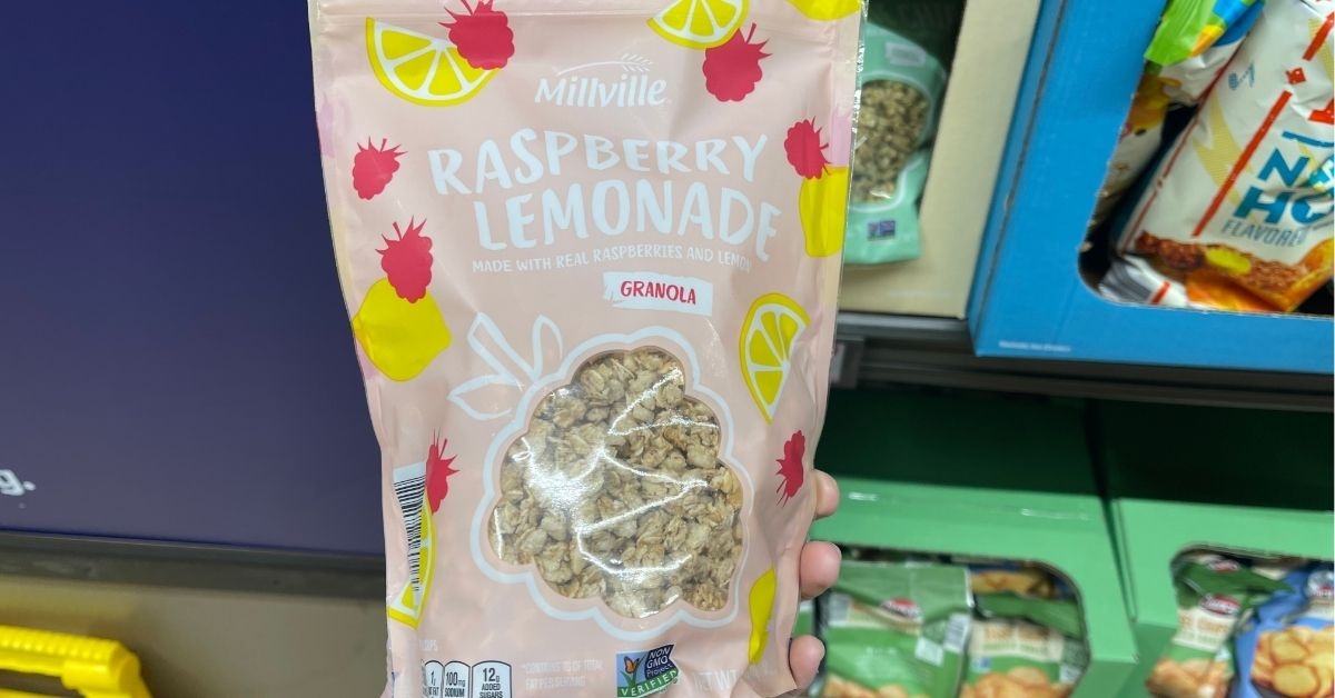 Raspberry lemonade granola in pack
