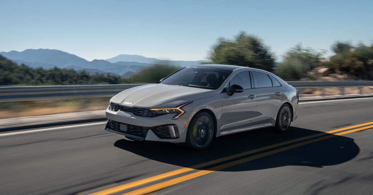 2025 Kia K5 on the road