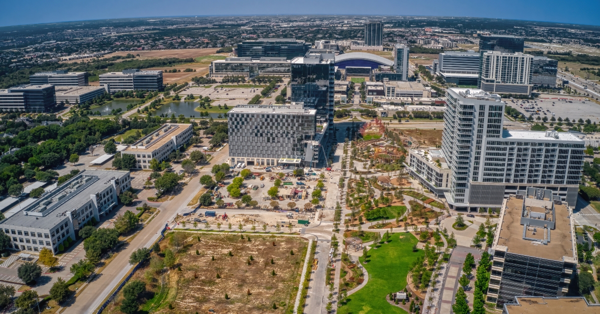 aerial view of frisco texas