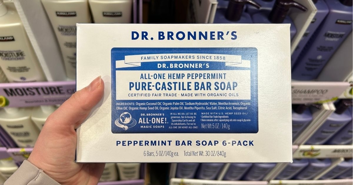 pack of peppermint bar soap 