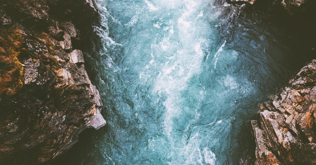 River canyon landscape in Sweden Abisko