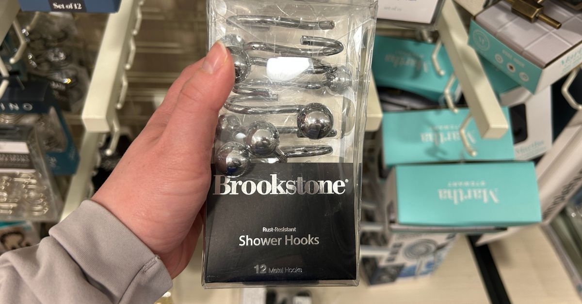 brookstone shower hooks