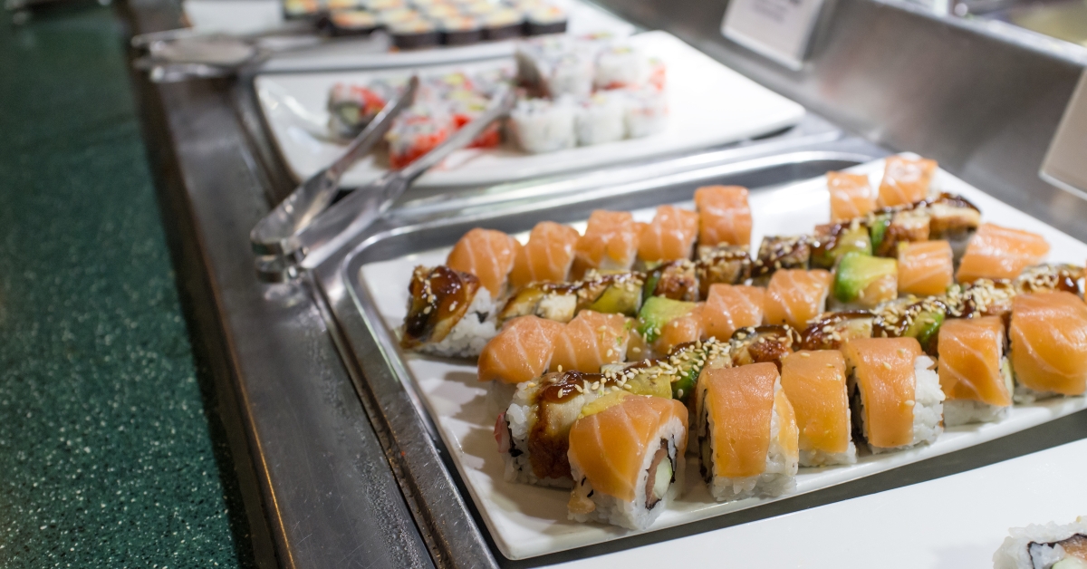 sushi buffet platter