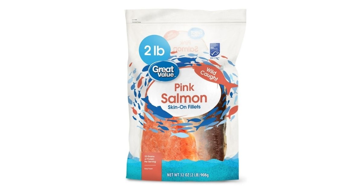 pack of frozen salmon filet