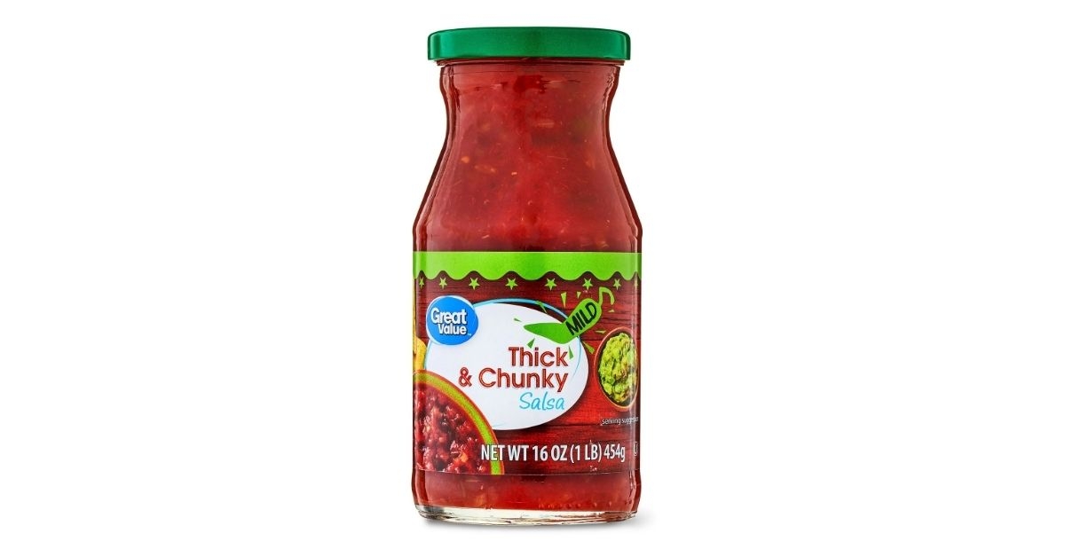 mild chunky salsa on a bottle