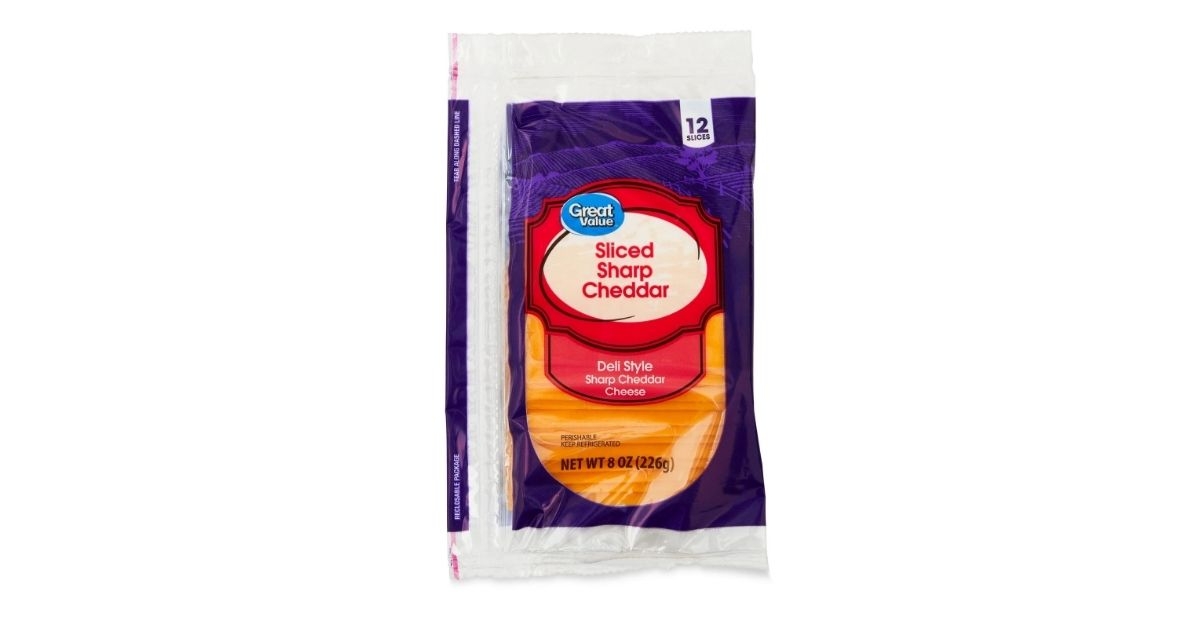 a pack of sliced cheese