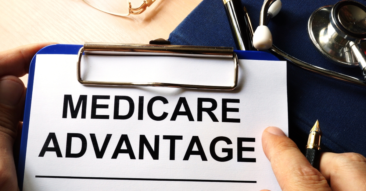 medicare advantage in a clipboard