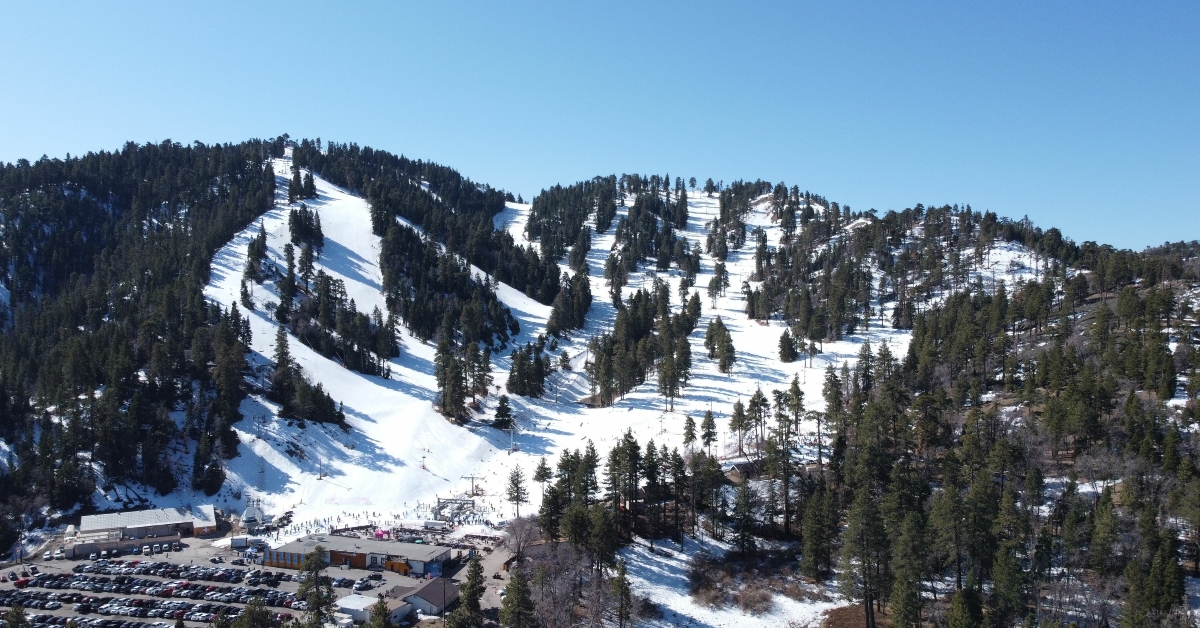 Drone shot of the Mountain High Resort