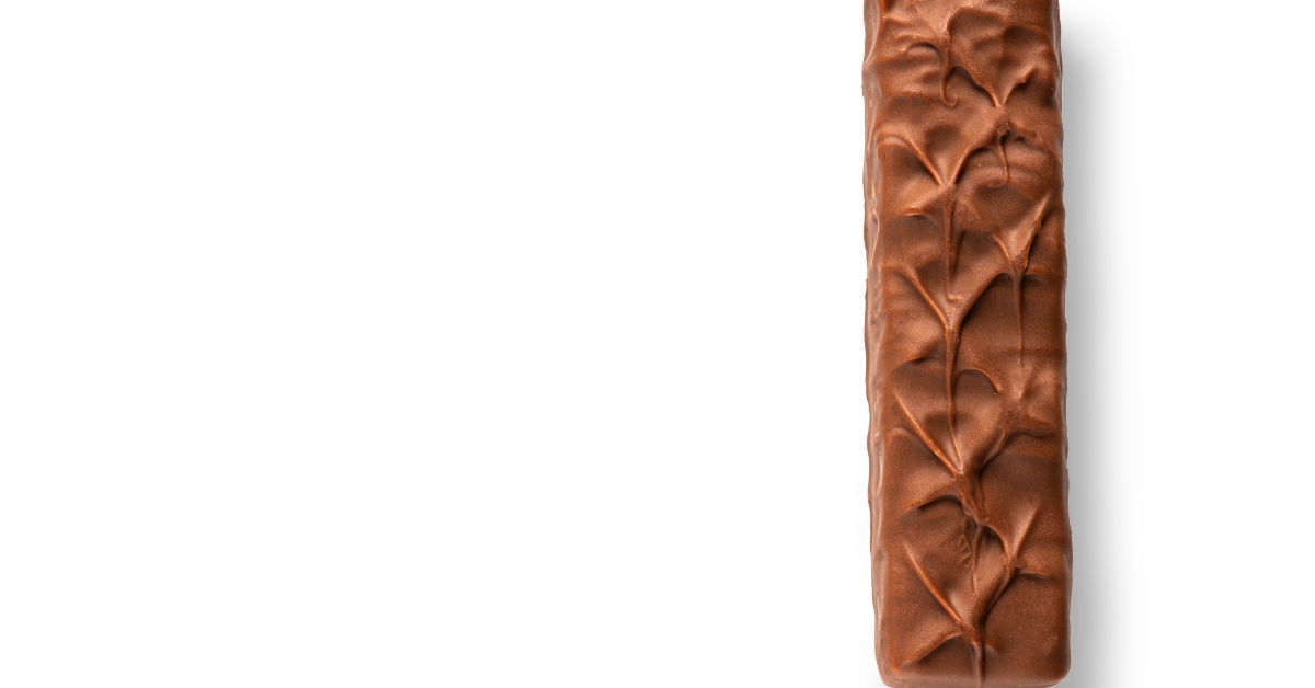 Chocolate bar isolated on white