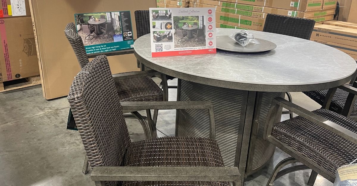 oakland 7 piece set with fire table