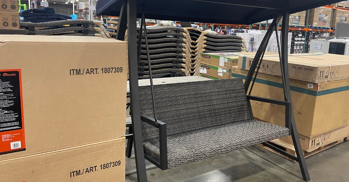 agio woven patio swing