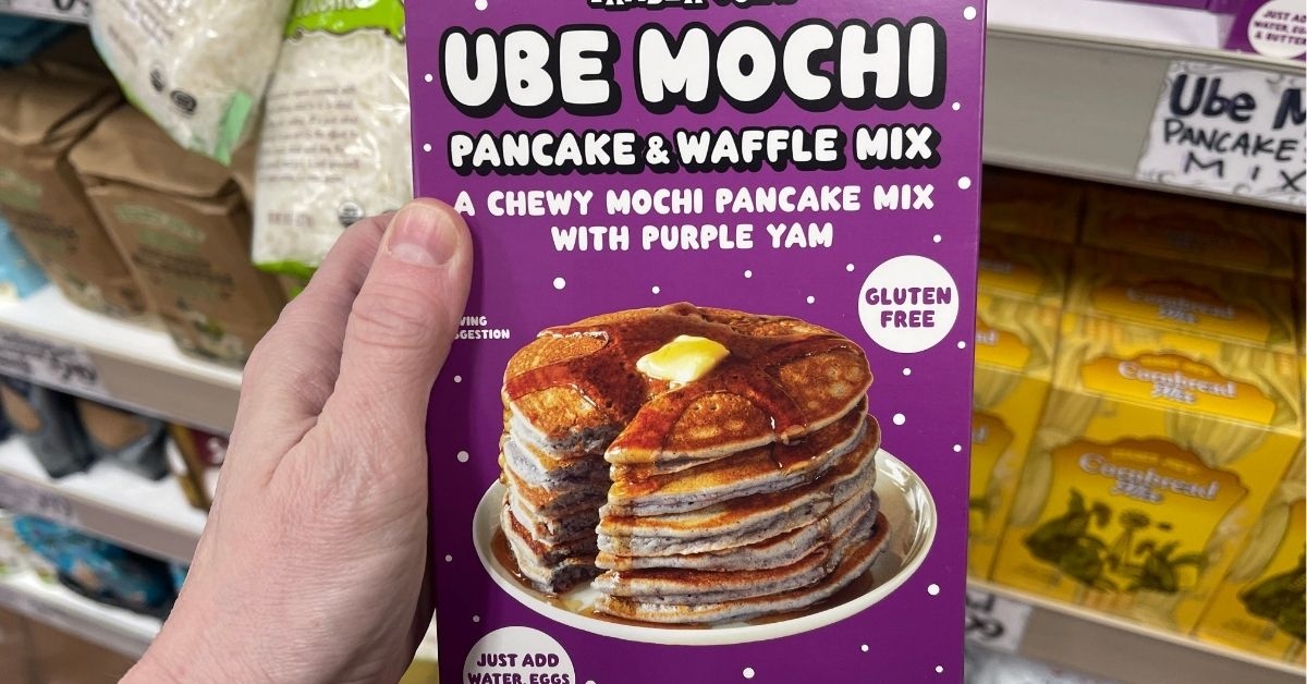 ube mochi pancake and waffle mix