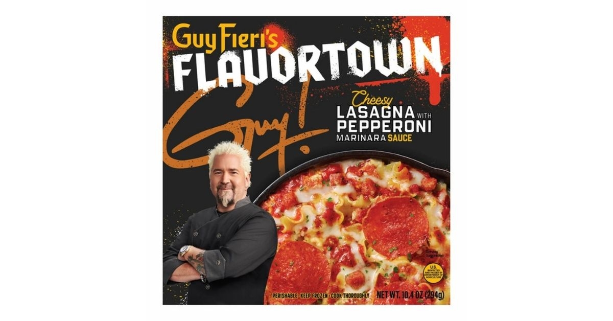 guy fieris flavortown cheesy lasagna with pepperoni