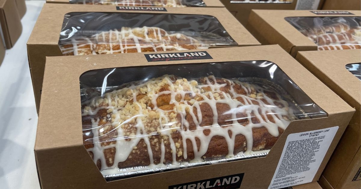 lemon blueberry loaf cake in a pack