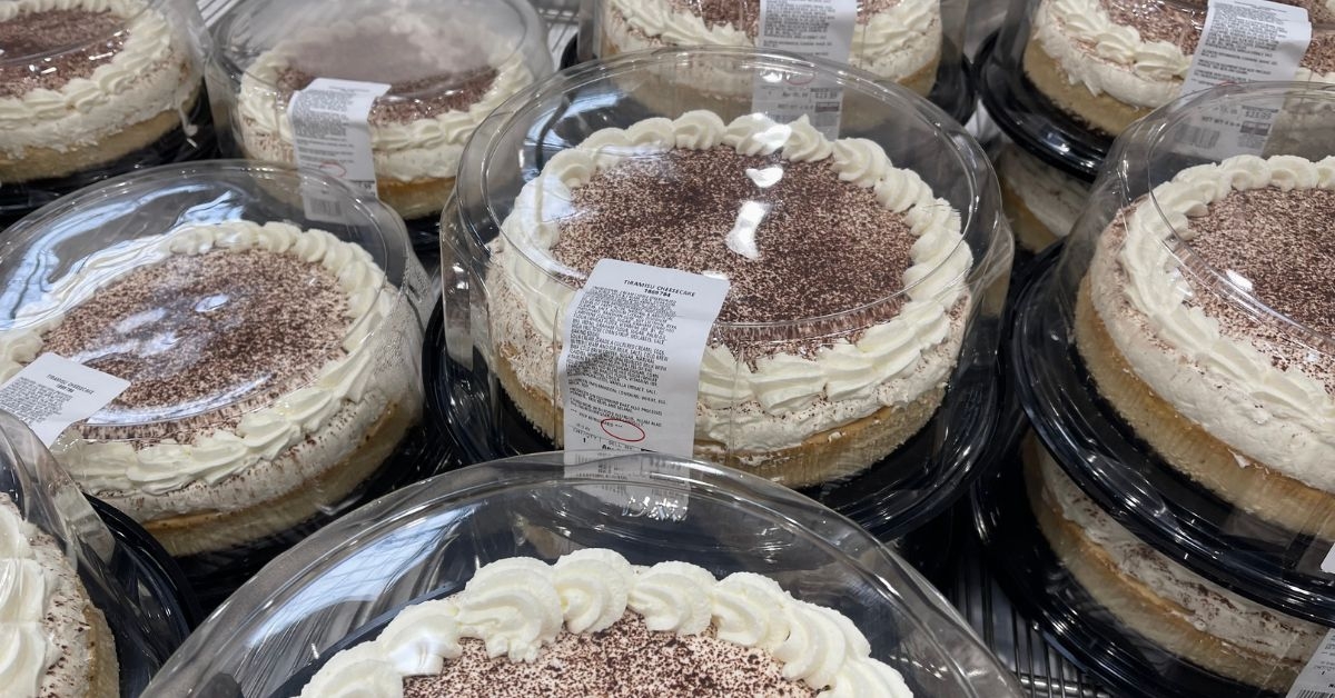 tiramisu cheesecakes on display
