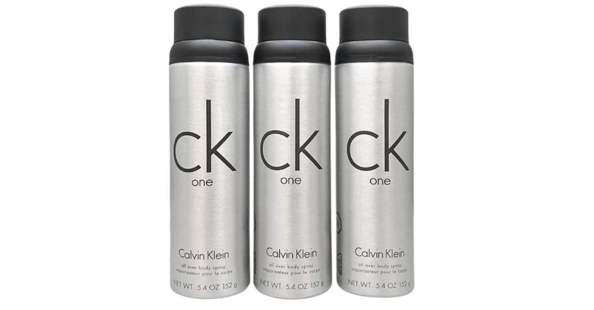 calvin klein ck one body spray 3 pack
