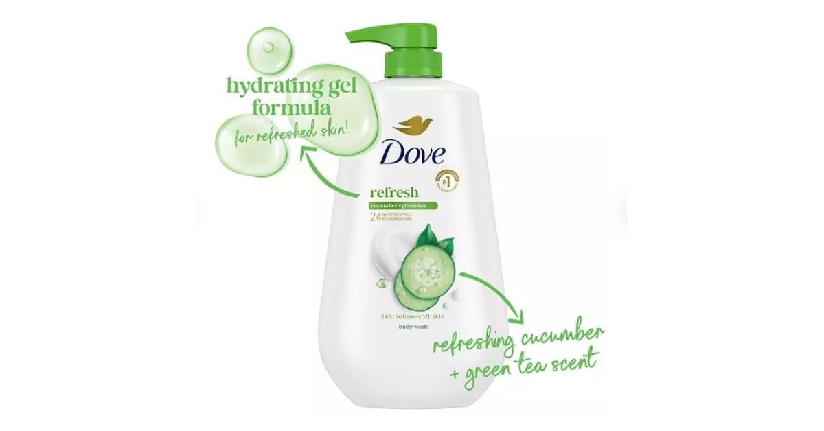 dove refresh rebalance body wash 2 pack