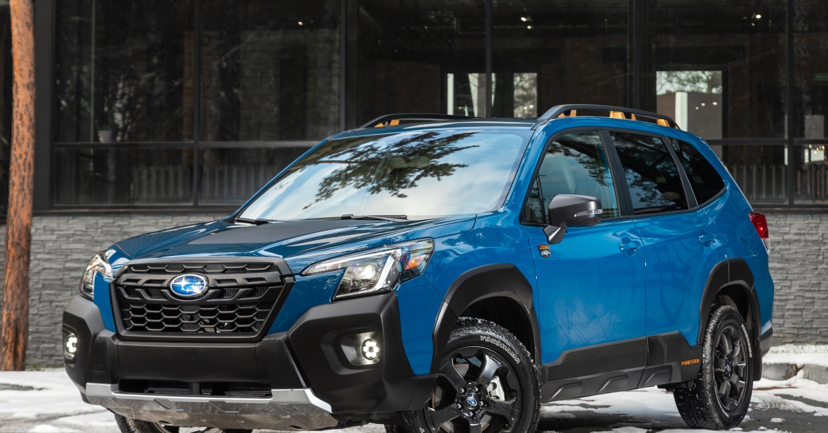 blue subaru forester