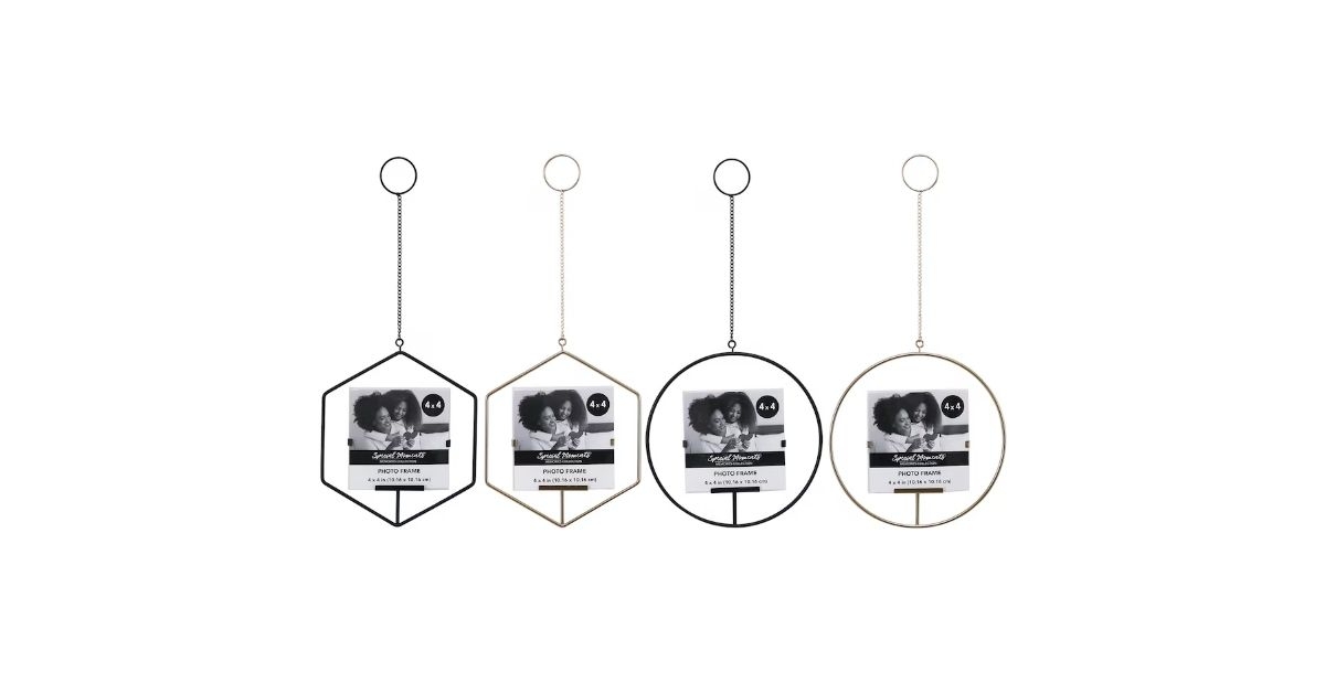 metal hanging geometric frame
