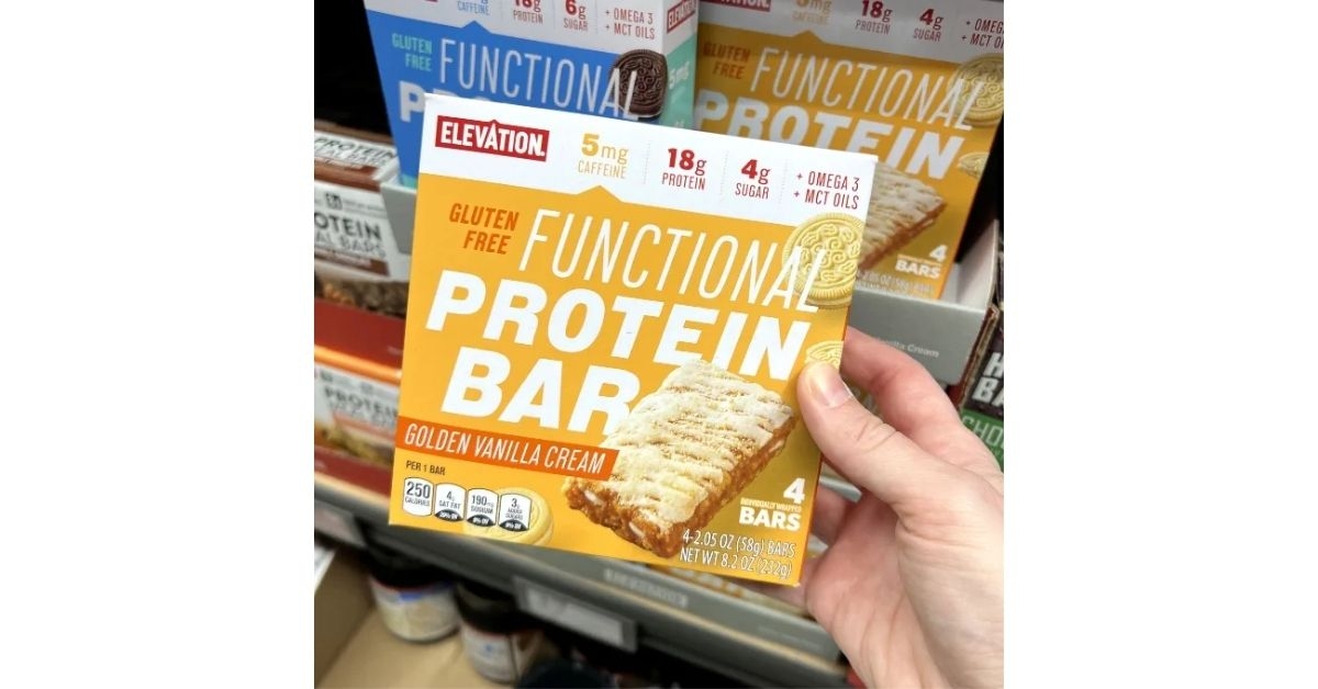 Elevation Golden Vanilla Cream Functional Protein Bars 
