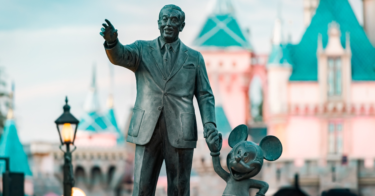 walt disney and mickey mouse in disneyland