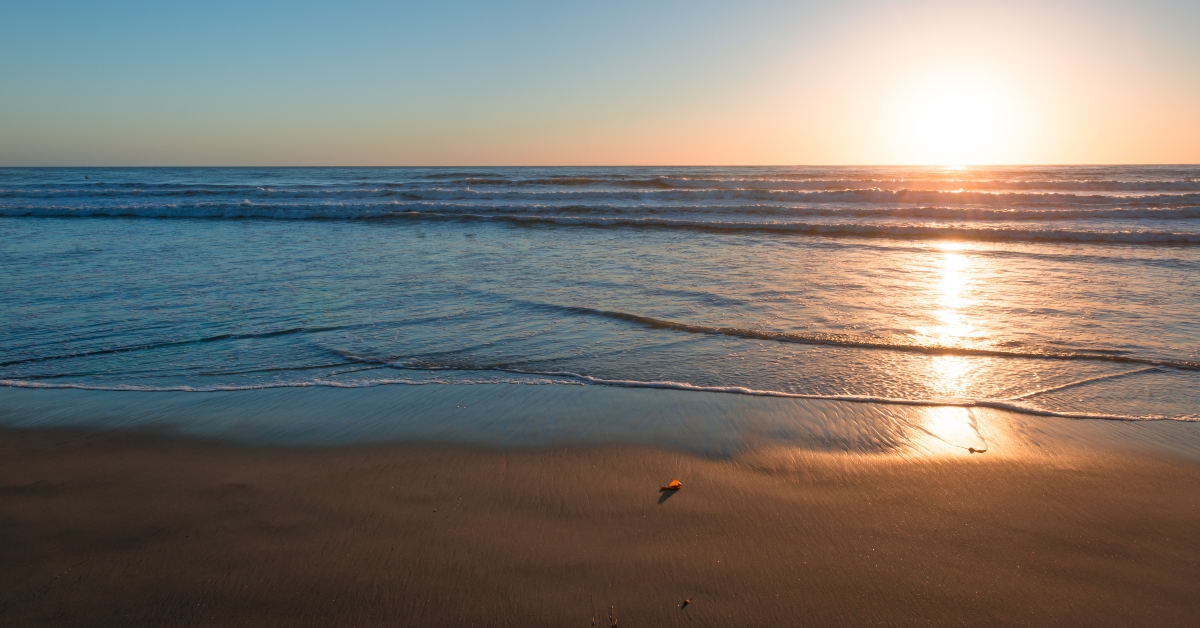 Sand beach and ocean surf