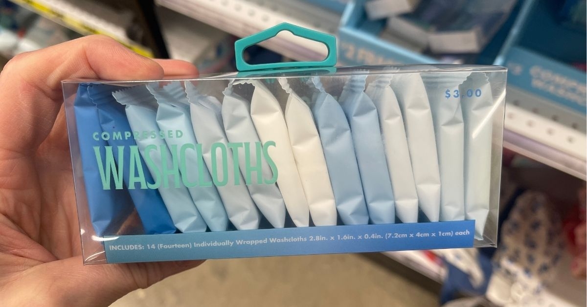 pack of compressed washcloths