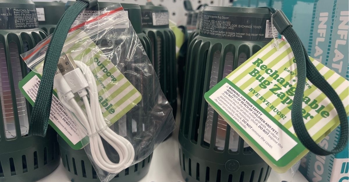 rechargeable bug zapper on display