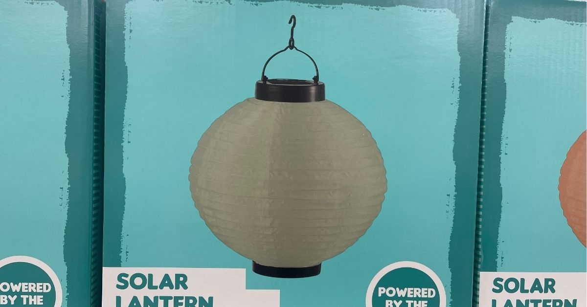 solar lantern on display