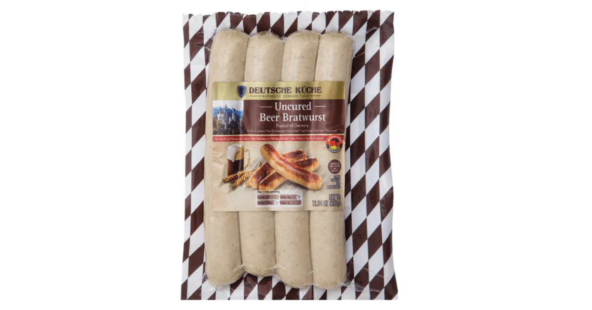 Deutsche Küche Uncured Beer Bratwurst
