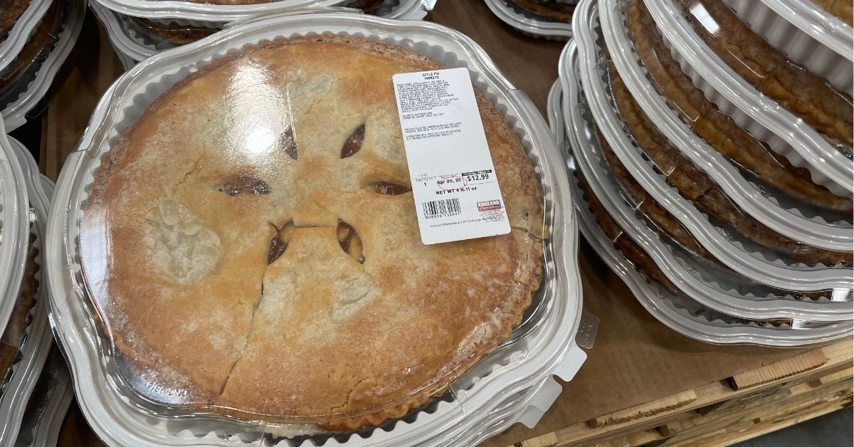 apple pie on display