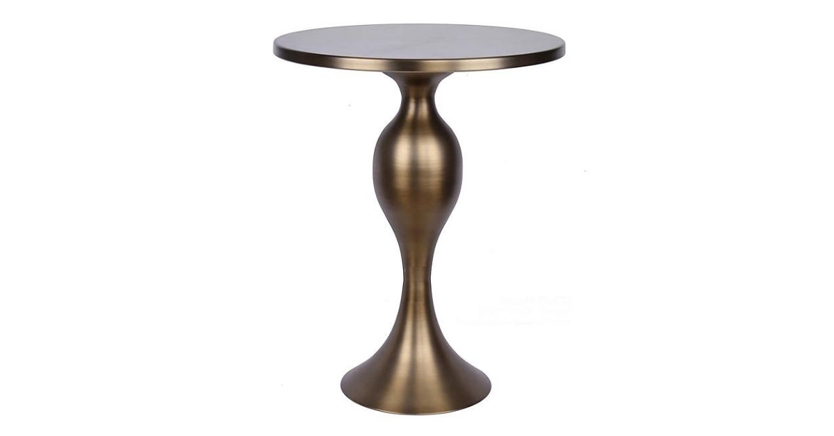 halo metal accent table