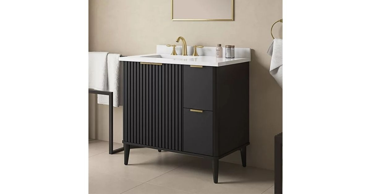 freestanding bathroom vanity with sink