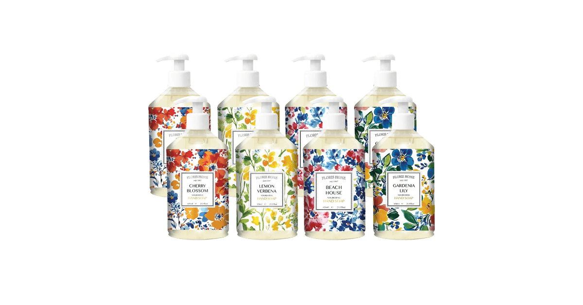 Home + Body Floris Hand Soap, 21.5 fl oz, 8-pack