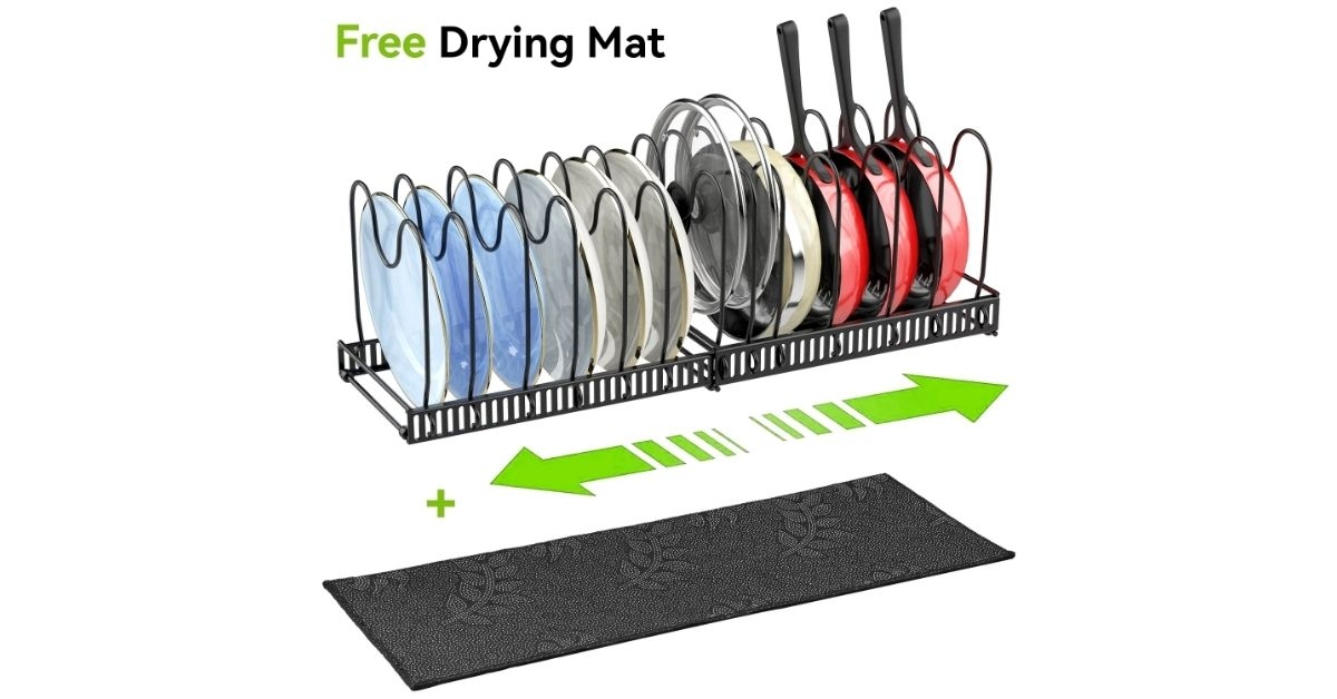 behost expandable pot and pan organizer