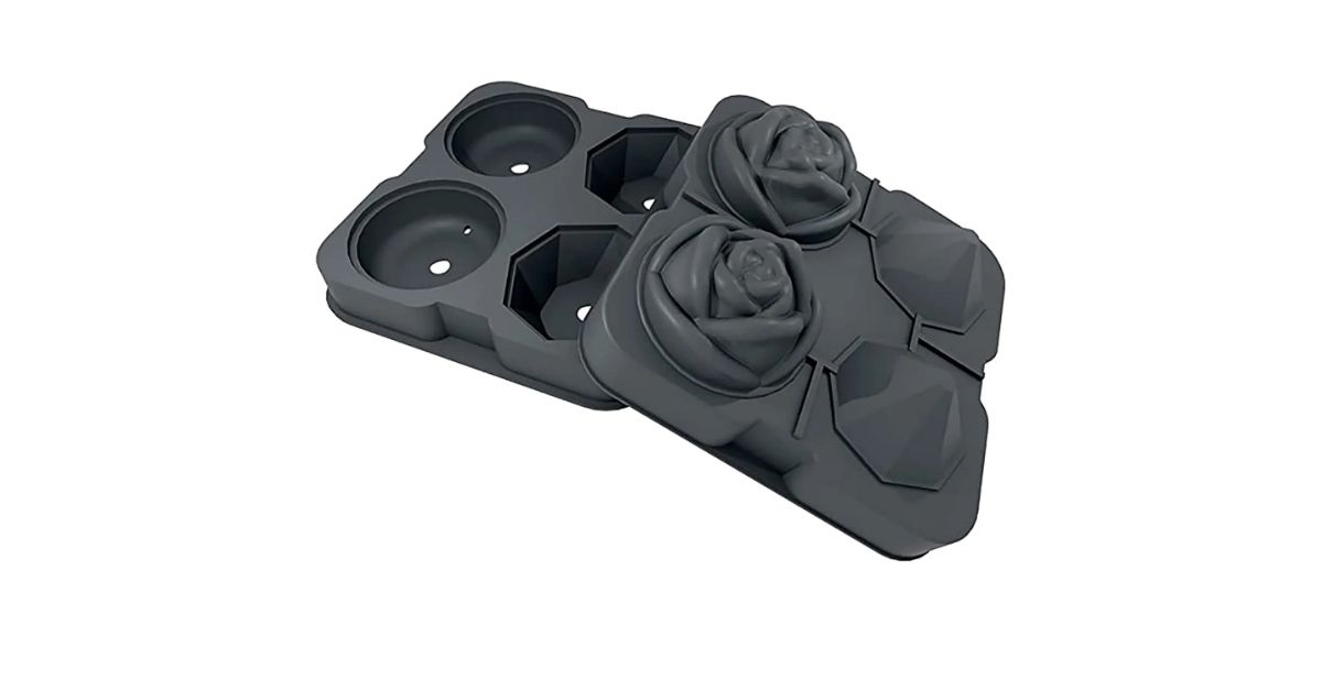 shx silicone rose and diamond ice ball maker
