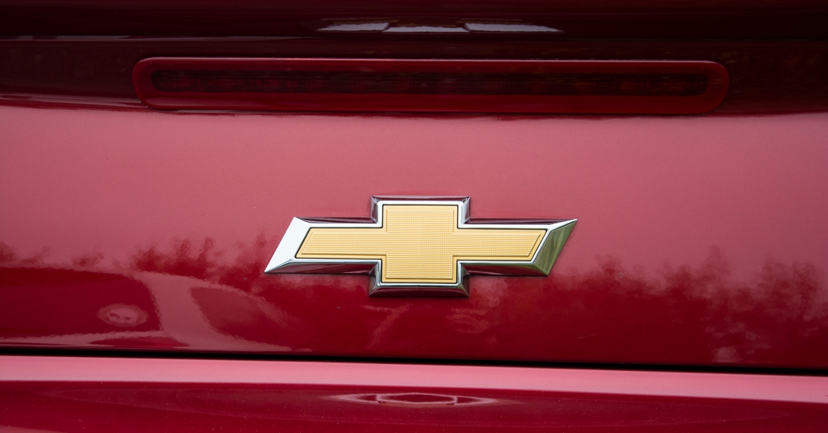 chevrolet logo on red car