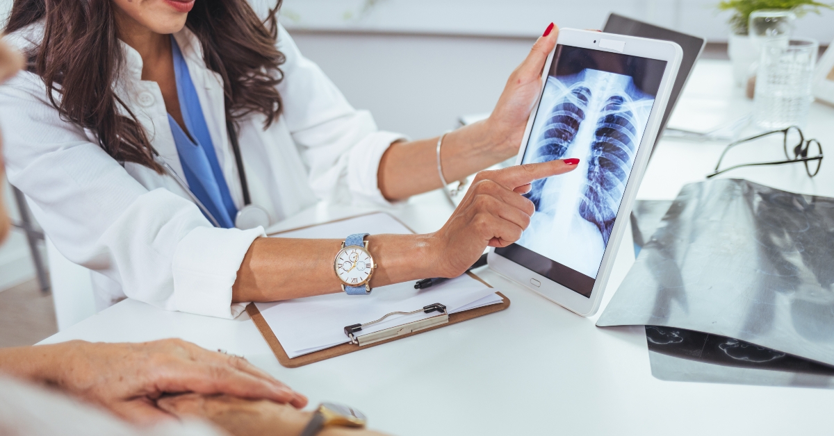 Lung cancer concept