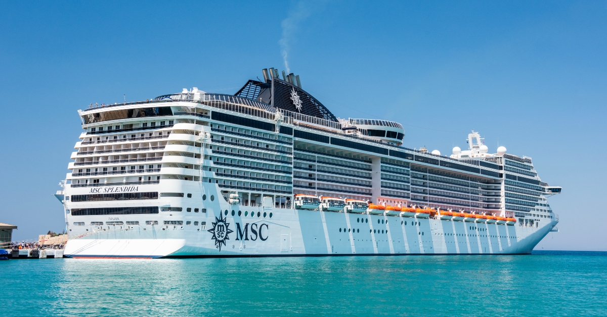 MSC Splendida Cruise Ship at port of Kusadasi
