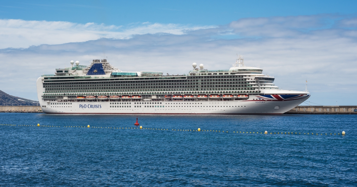 The luxury cruise “ventura” at Palma Port