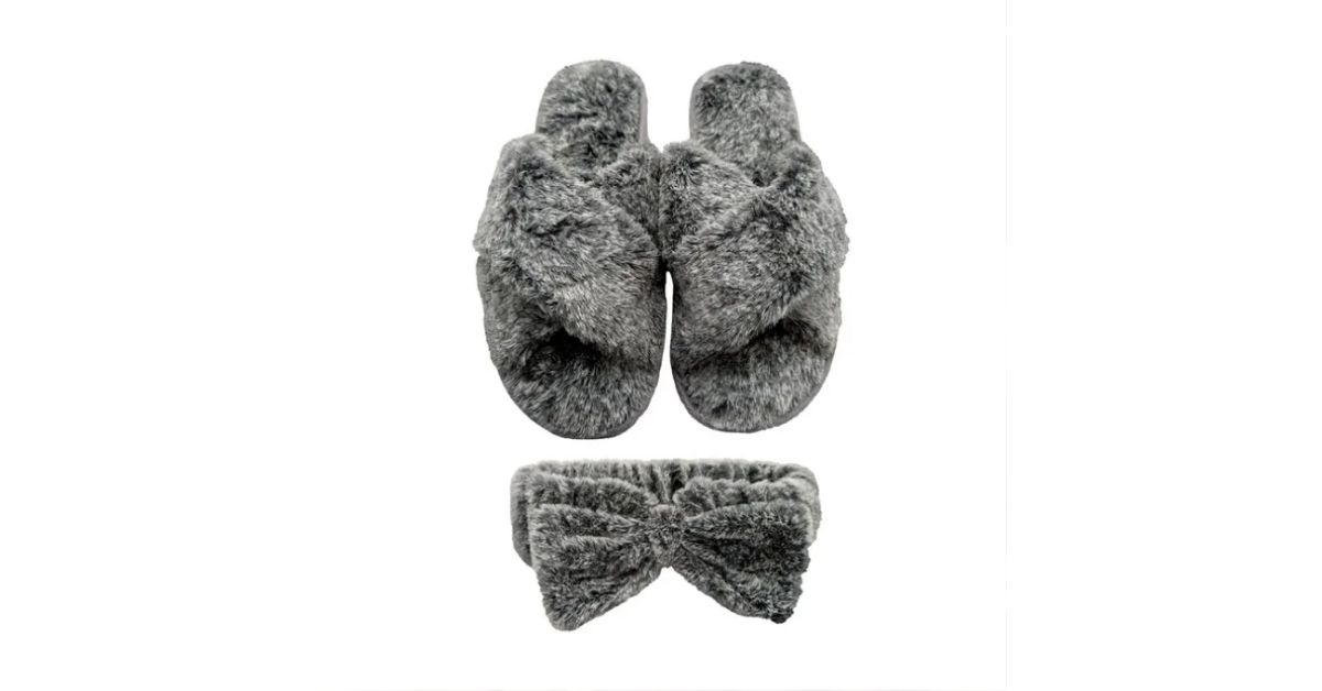 Serra Ladies' Slipper with Headband Set