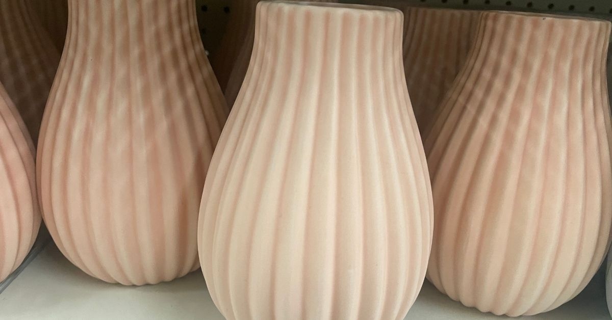 a display of ceramic vases