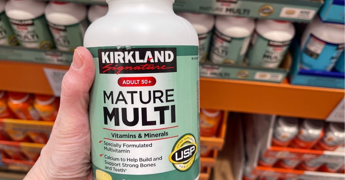 mature multi-vitamins in a bottle